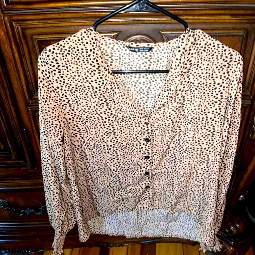 Cheetah Print Blouse